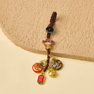 FuAttract Wealth Luck & Prosperity God of Wealth Taotie Beast Woven Rope Keychain - God of Wealth with Peace Charm - image 8