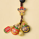 FuAttract Wealth Luck & Prosperity God of Wealth Taotie Beast Woven Rope Keychain - image 9