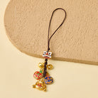 FuAttract Wealth Luck & Prosperity God of Wealth Taotie Beast Woven Rope Keychain - Lion Dance (Phone Charm) - image 13