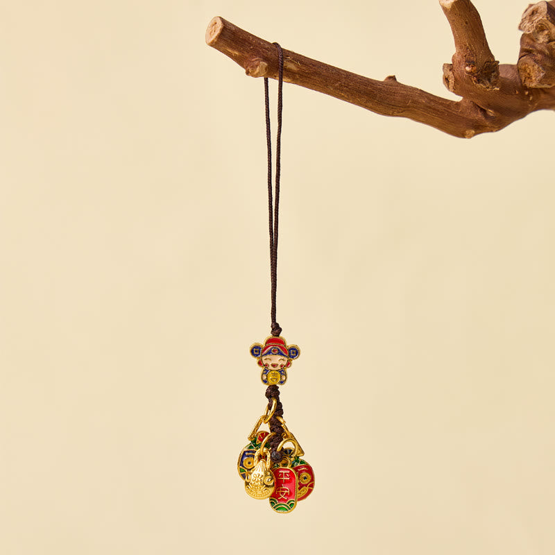 FuAttract Wealth Luck & Prosperity God of Wealth Taotie Beast Woven Rope Keychain - image 18