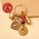 FuAttract Brass Chinese Zodiac Hundred Blessings Jar Guardian Buddha Five Emperor Coins Calabash Keychain - Rat - image 8