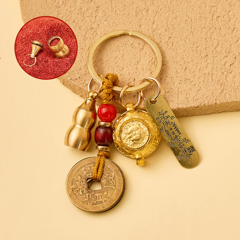 FuAttract Wealth Prosperity & Good Fortune Chinese Zodiac Treasure Bowl Keychain - Pig - image 0