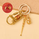 FuAttract Protection Luck & Safe Brass Chinese Zodiac Calabash Ear Pick Bird Clip Keychain - Monkey - image 16