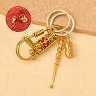 FuAttract Protection Luck & Safe Brass Chinese Zodiac Calabash Ear Pick Bird Clip Keychain - Dog - image 18