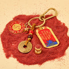 FuAttract Guardian & Good Luck Zinc Alloy  Chinese Zodiac Calabash Bagua Mirror Keychain - image 3