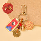 FuAttract Guardian & Good Luck Zinc Alloy  Chinese Zodiac Calabash Bagua Mirror Keychain - Dragon - image 11