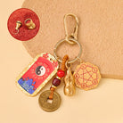 FuAttract Guardian & Good Luck Zinc Alloy  Chinese Zodiac Calabash Bagua Mirror Keychain - Monkey - image 15