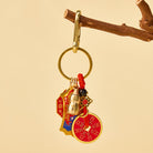 FuAttract Peace Wealth & Safety Zinc Alloy Chinese Zodiac Calabash House Protection Amulet Keychain - image 2