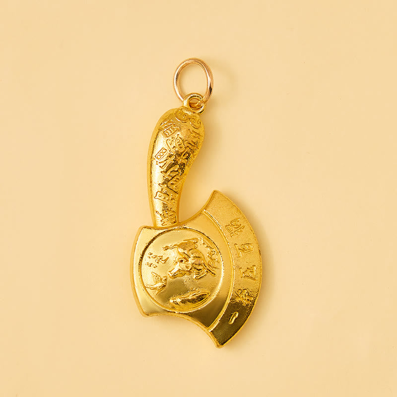 FuAttract Prosperity Luck & Fortune Brass Chinese Zodiac Blessing Axe Keychain With Pixiu - image 13