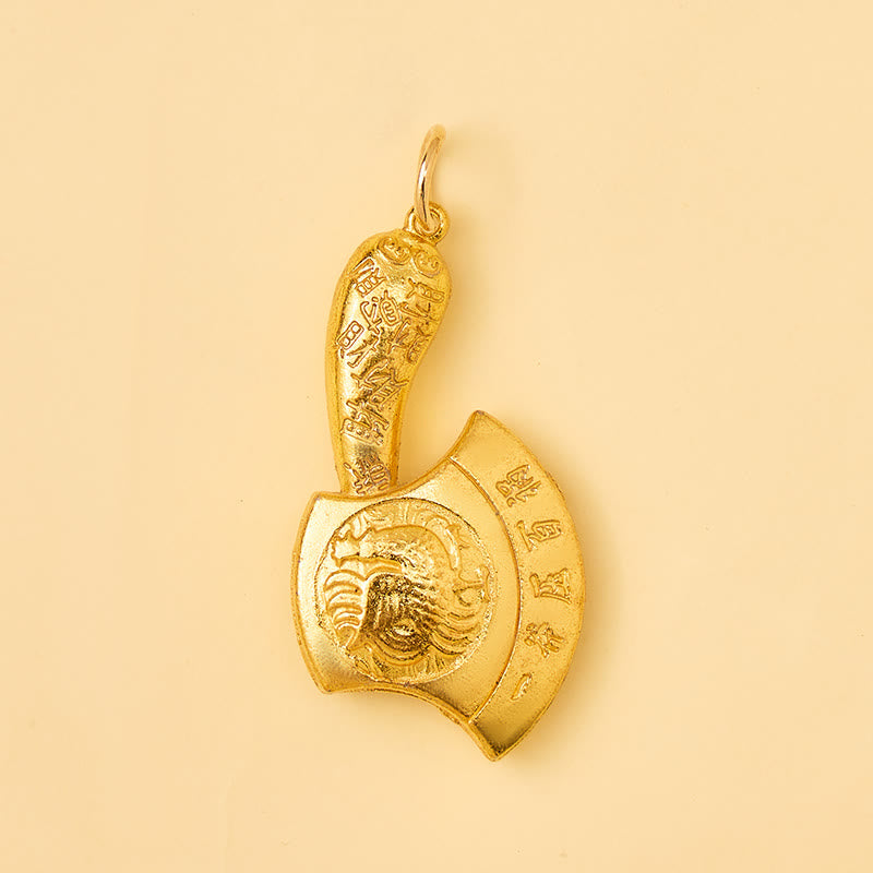 FuAttract Prosperity Luck & Fortune Brass Chinese Zodiac Blessing Axe Keychain With Pixiu - image 27