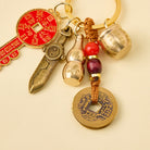 FuAttract Wealth & Good Fortune Brass Chinese Zodiac Calabash Keychain With Seven Grains  - image 1