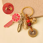 FuAttract Wealth & Good Fortune Brass Chinese Zodiac Calabash Keychain With Seven Grains  - Rat - image 8