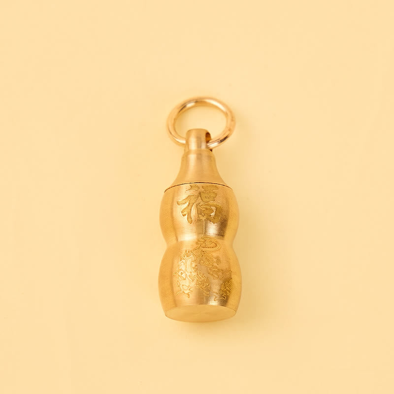 FuAttract Wealth & Good Fortune Brass Chinese Zodiac Calabash Keychain With Seven Grains  - image 17