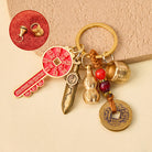FuAttract Wealth & Good Fortune Brass Chinese Zodiac Calabash Keychain With Seven Grains  - Snake - image 18