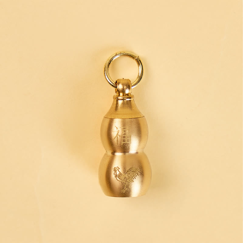 FuAttract Wealth & Good Fortune Brass Chinese Zodiac Calabash Keychain With Seven Grains  - image 25