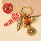 FuAttract Wealth & Good Fortune Brass Chinese Zodiac Calabash Keychain With Seven Grains  - Dog - image 26