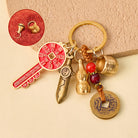 FuAttract Wealth & Good Fortune Brass Chinese Zodiac Calabash Keychain With Seven Grains  - Pig - image 28