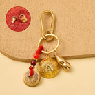 FuAttract Abundance Protection & Lucky Brass Chinese Zodiac Rotating Wealth Bowl Keychain - Monkey - image 0