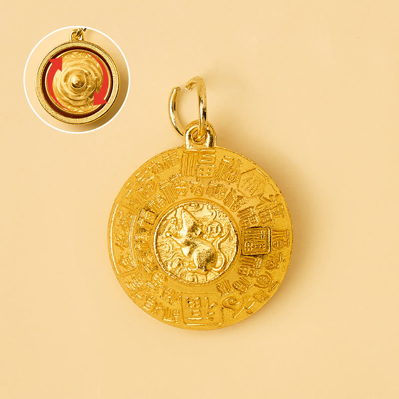 FuAttract Abundance Protection & Lucky Brass Chinese Zodiac Rotating Wealth Bowl Keychain - image 10