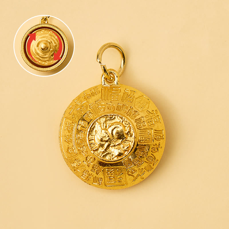 FuAttract Abundance Protection & Lucky Brass Chinese Zodiac Rotating Wealth Bowl Keychain - image 16