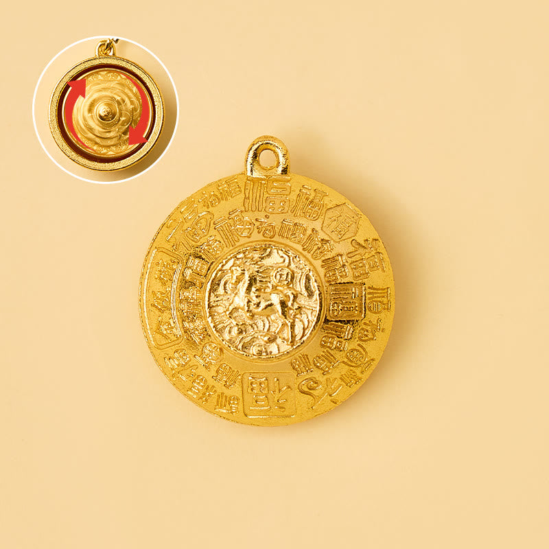 FuAttract Abundance Protection & Lucky Brass Chinese Zodiac Rotating Wealth Bowl Keychain - image 22