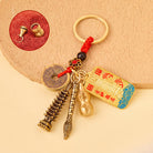 FuAttract Career Growth & Prosperity Brass Chinese Zodiac Chinese Keychain With Wenchang Talisman - Monkey - image 16