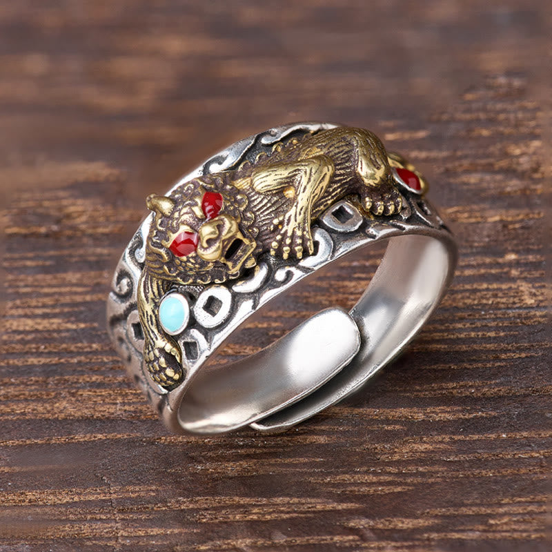 FuAttract Wealth Protection & Power Vintage Pixiu Feng Shui Ring for Men - Adjustable - image 0