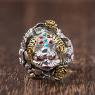 FREE Today: Wealth Luck & Blessings Golden Toad Inlaid Vintage Ring - image 0