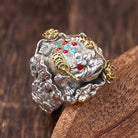 FREE Today: Wealth Luck & Blessings Golden Toad Inlaid Vintage Ring - image 1