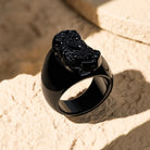 FuAttract Protection Wealth & Confidence Black Obsidian Minimalist Fashion Ring With Pixiu  - image 1