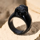 FuAttract Protection Wealth & Confidence Black Obsidian Minimalist Fashion Ring With Pixiu  - image 2