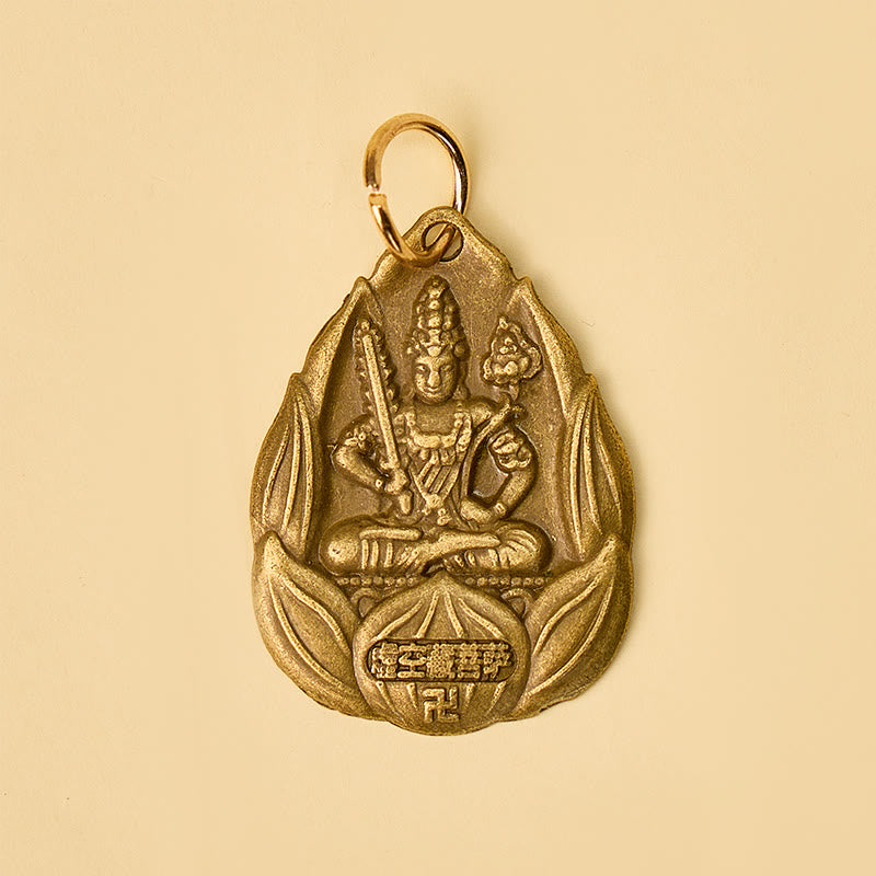 FuAttract Protection Luck & Safe Brass Chinese Zodiac Calabash Guardian Buddha Warding Talisman Keychain - image 9