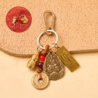 FuAttract Protection Luck & Safe Brass Chinese Zodiac Calabash Guardian Buddha Warding Talisman Keychain - Snake - image 16