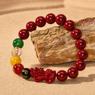FuAttract Wealth Blessing & Protection Purple Gold Sand Five Wealth Gods Bracelet With Pixiu - image 2