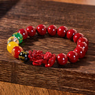 FuAttract Wealth Blessing & Protection Purple Gold Sand Five Wealth Gods Bracelet With Pixiu - image 3