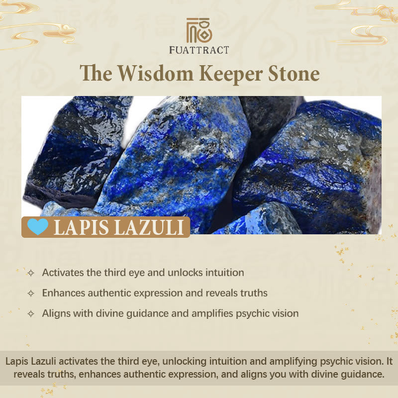 FuAttract Wishbeads Wisdom & Stability – Lapis Lazuli & Grey Jasper Intention Bracelet - image 6