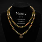 FuAttract Clarity & Good Fortune 108 Unakite Mala Beads Bracelet Necklace With Lotus Pendant - image 8