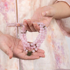 FuAttract Love Harmony & Emotional Balance 108 Rose Quartz Mala Beads Bracelet Necklace With Lotus Pendant - image 4