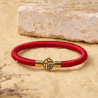 FuAttract Protection Good Fortune & Prosperity Cinnabar Burgundy Red Fu Bracelet - image 3