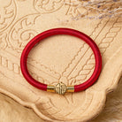 FuAttract Protection Good Fortune & Prosperity Cinnabar Burgundy Red Fu Bracelet - image 1