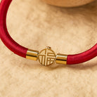 FuAttract Protection Good Fortune & Prosperity Cinnabar Burgundy Red Fu Bracelet - image 4