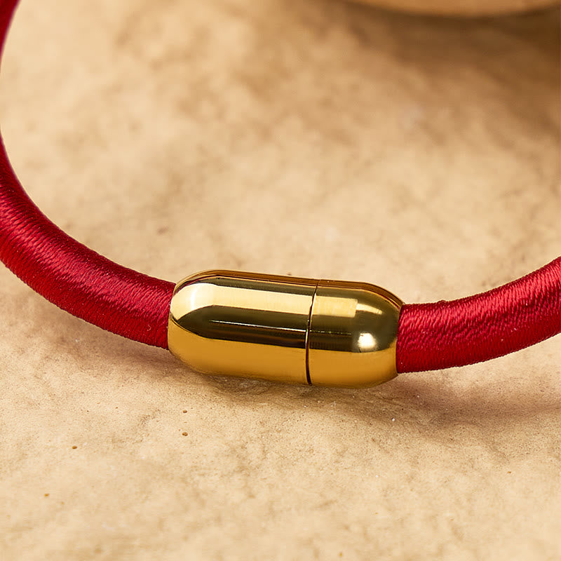 FuAttract Protection Good Fortune & Prosperity Cinnabar Burgundy Red Fu Bracelet - image 8