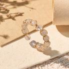 FuAttract Inner Peace & Blessing Gold Wire Wrapped Round Labradorite Bead Ring - image 1