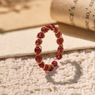 FuAttract Inner Peace & Blessing Gold Wire Wrapped Round Labradorite Bead Ring - Round Garnet - image 7