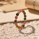FuAttract Inner Peace & Blessing Gold Wire Wrapped Round Labradorite Bead Ring - High Quality Round Tourmaline - image 9