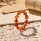 FuAttract Inner Peace & Blessing Gold Wire Wrapped Round Labradorite Bead Ring - Round South Red Agate - image 12