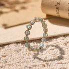 FuAttract Inner Peace & Blessing Gold Wire Wrapped Round Labradorite Bead Ring - Faceted Blue Kunzite - image 15