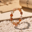 FuAttract Inner Peace & Blessing Gold Wire Wrapped Round Labradorite Bead Ring - Faceted Red Crystal - image 23