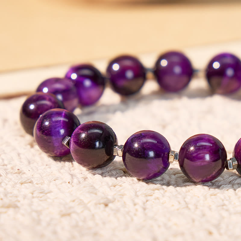 FuAttract Wealth Prosperity & Confidence Purple Tiger's Eye Lucky Fortune Bracelet - image 4