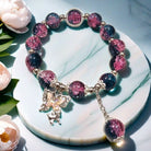 FuAttract Love & Harmony Blue Glaze Beads Butterfly Charm Bracelet - Silver Butterfly - image 5